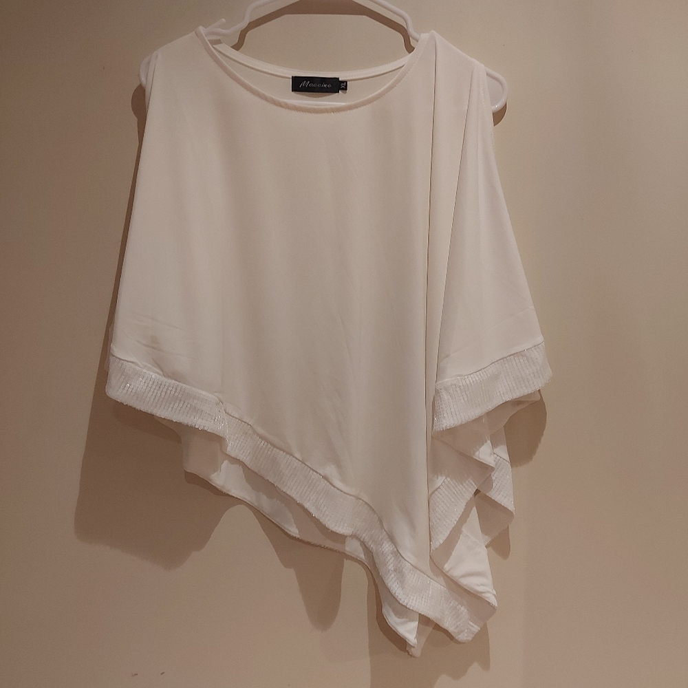 ❣️Ladies Chiffon overlay top size XL (#665)
